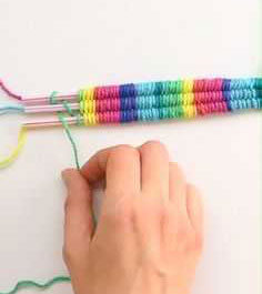 Making bracelets with straws - image