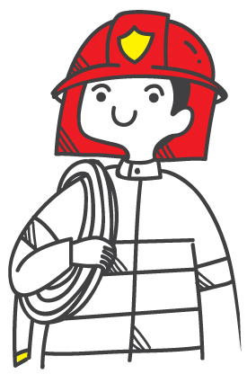 firefighter illustration - image