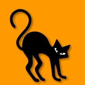 Clipart of black cat