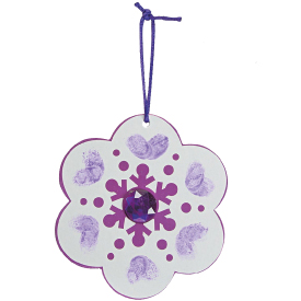 thumbprint snowflake ornament - image