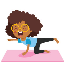 illustration of girl in yoga pose