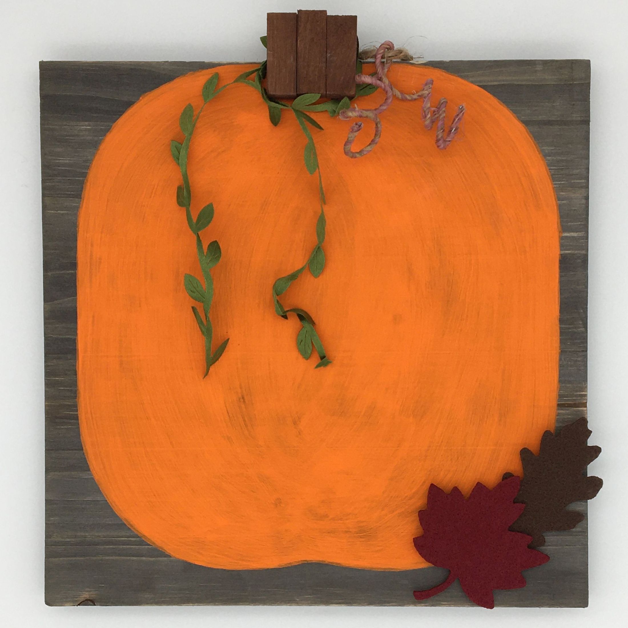 rustic pumpkin wood plaque craft
