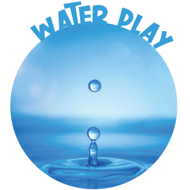Water Play Sensory Play circle logo