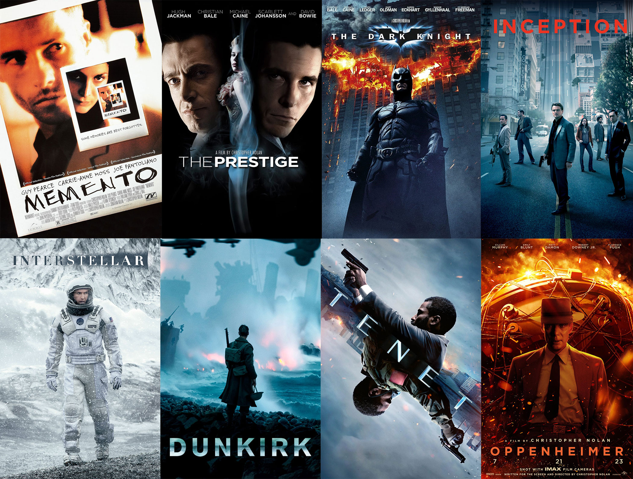 Christopher Nolan movie posters
