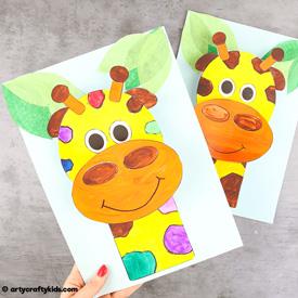Paper giraffe craft - image