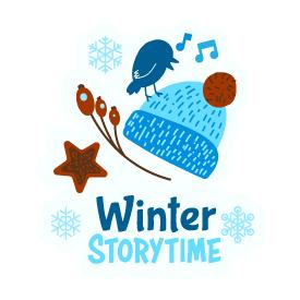 Winter hat and bird - graphic image