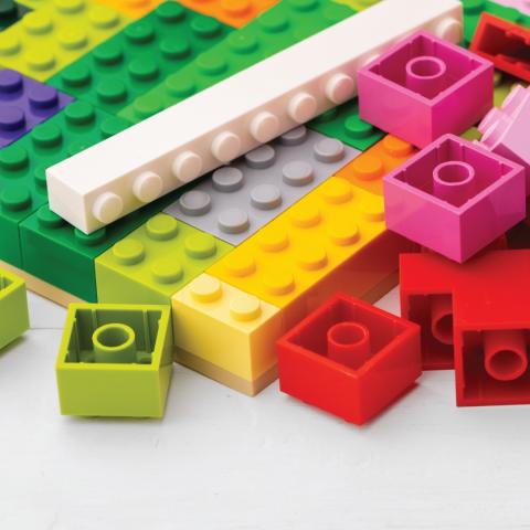 Lego blocks - cropped photo