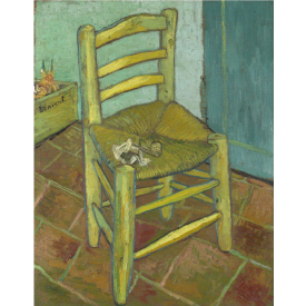 Close up of Van Gogh's painting of a chair