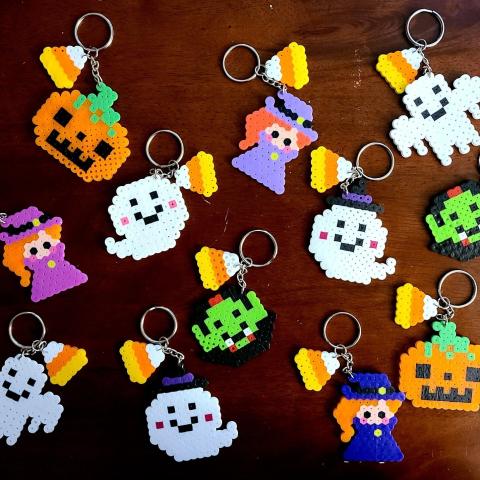 perler bead keychains