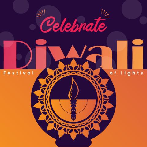 Celebrate Diwali - illustration with text