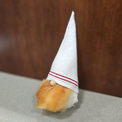 gnome made out of felt