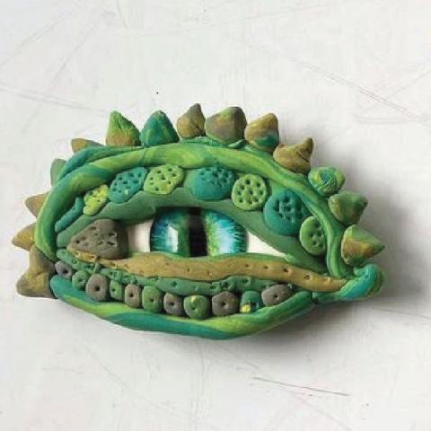 "Dragon" eye in clay