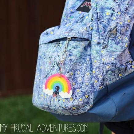 keychain attached to backpack