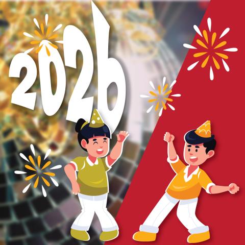 Illustration - 2 kids dancing