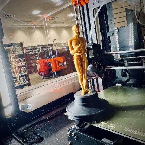 3D printed Oscar statue made at Studio 20