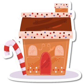 Gingerbread house - illustration