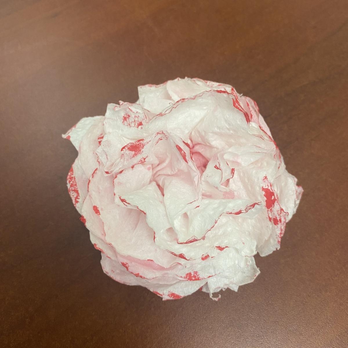 flower made from paper towels