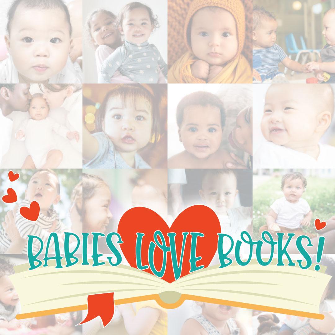 Babies Loves Books - logo with photos of babies