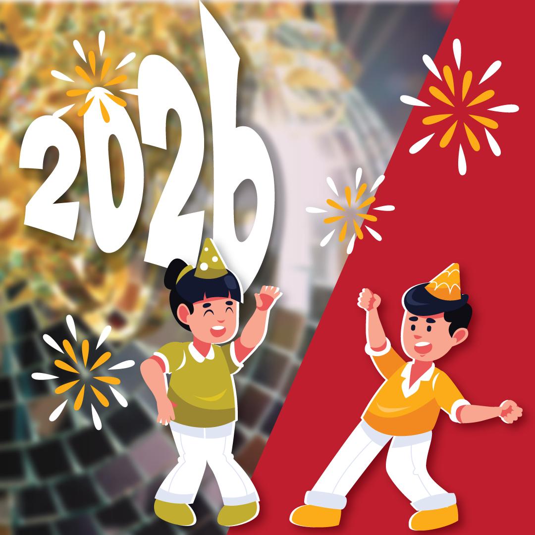 Illustration - 2 kids dancing