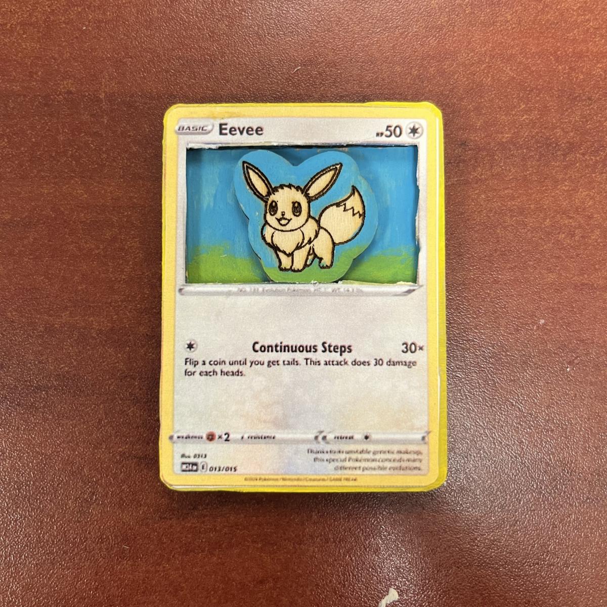 Wooden Pokemon card